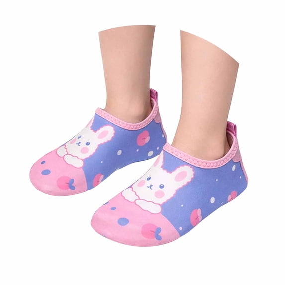 Kids Water Shoes Girls Boys Outdoor Quick Drying Barefoot Swim Socks for Sport Beach Swim Pool Surf Dark Blue 5-6Y