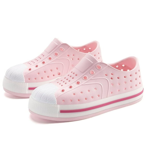 Kids Water Shoes Toddler Girls Boys Slip-On Sneakers Lightweight Breathable Sandals for Outdoor Indoor Pink 1