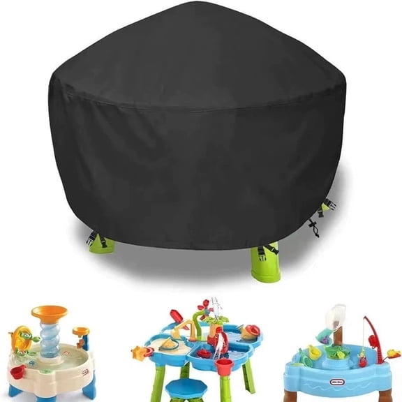 Kids Water Table Cover Spiralin' Seas Waterpark Play Sand Water Table Outdoor Toys Cover 34X34X18 inch