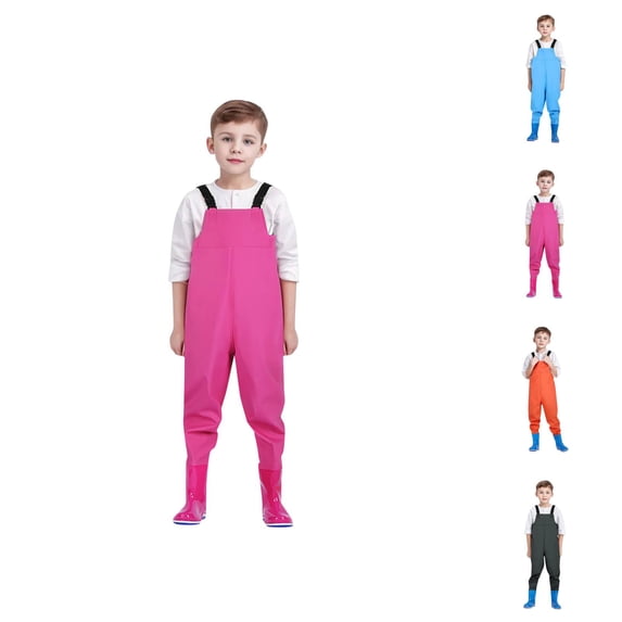 Kids Waterproof Chest Waders with Boots, Youth Fishing Waders for Toddlers & Children, Outdoor Waterproof Gear for Fishing, Hunting & Farm Work