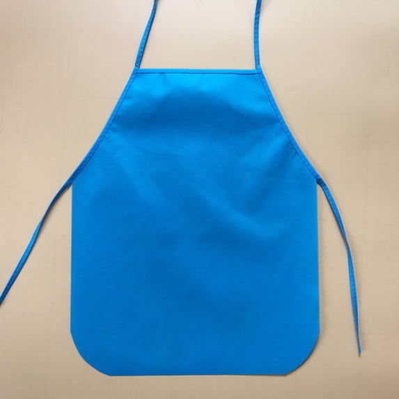 Kids Waterproof Kitchen Apron - Adjustable Children's Cooking Bib for Painting & Eating, Blue