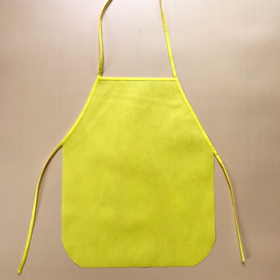 Kids Waterproof Kitchen Apron - Adjustable Children's Cooking Bib for Painting & Eating, Yellow