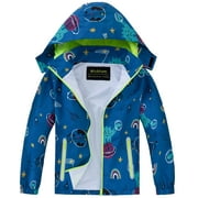 WICKHAM-SPORTS Kids Waterproof Rain Jacket Detachable Hood Lightweight Raincoats for Boys Girls Windbreaker Coat