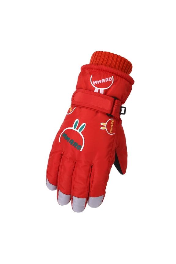 Kids Waterproof Ski-Gloves Warm Snow Gloves for 8-12 Years,Winter Thick Warm Snowboard Gloves for Youth Teens