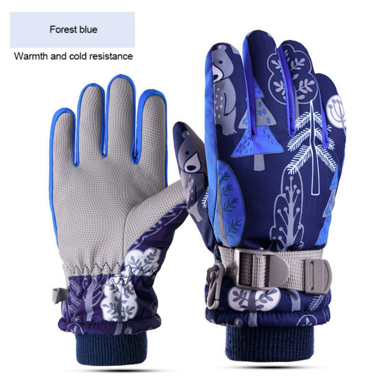 Kids Waterproof Ski Snowboard Gloves, PRAETER NonSlip Breathable