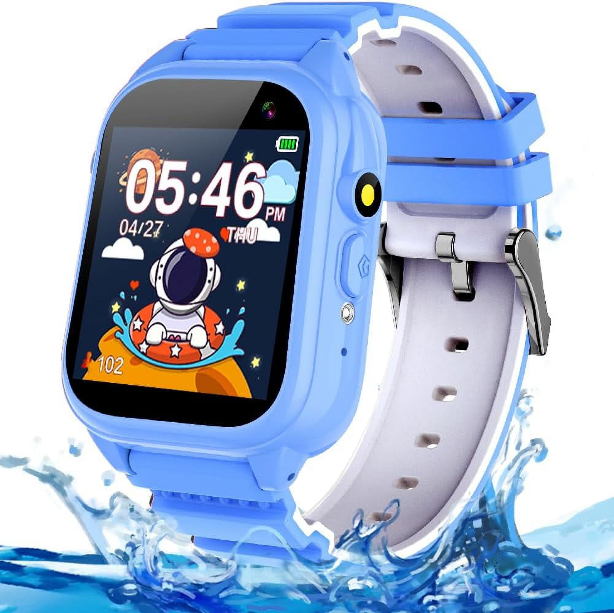Kids Waterproof Smart Watch for 3-12 Year Old Boys Girls Learning Toys with 26 Puzzle Game 1.44'' HD Touchscreen Camera Video Music Audible Story Pedometer Alarm Watch for Christmas Learning Toy Gift