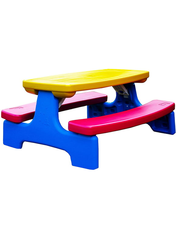 Kids Weatherproof G & F Picnic Bench Play Table - Assorted Colors (L 42" X 36.5"H 20")