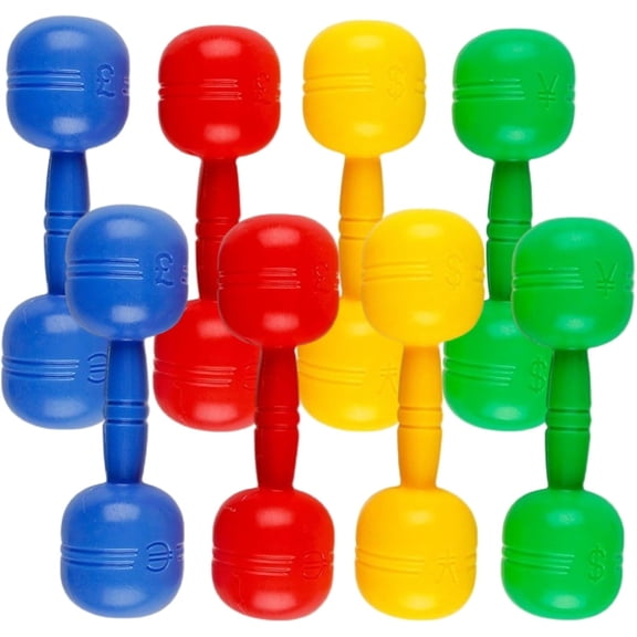 Kids Weights, 8 Pcs Toddler Dumbbells Set for Exercise, Colorful Plastic Hand Weights for Morning Exercise Dance, Toddler Workout Set (19x5.5cm)