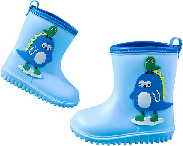 Kids Wellington Boots Girls Waterproof Rain Boots Boys EVA Non-Slip Lightweight Wellies Rubber Outdoor Toddler Shoes