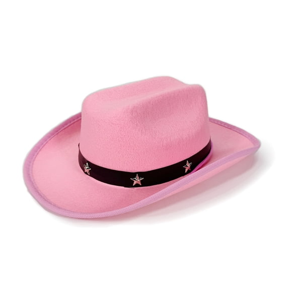 Kids Western Cowboy Hats with Star Studs for Ages 3-12 Outdoor Party