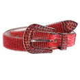 thumbnail image 1 of Kids Western Cowgirl Cowboy Rhinestone Strip Bling Leather Belt, 1 of 3