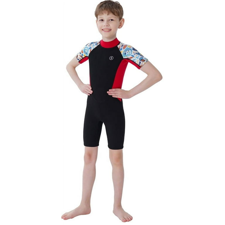 Kids Wetsuit for Boys and Girls 2 2mm Neoprene Thermal Swimsuit Toddler Junior Youth Diving Suit