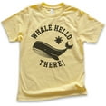 thumbnail image 1 of Kids Whale Hello There Shirt, Youth Kids Boy Girl T-Shirt, Whale Shirt, Animal Pun Shirt, Yellow, Small, 1 of 4