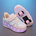 thumbnail image 1 of Kids Wheels Shoes with Lights Rechargeable Roller Skates Shoes Retractable Wheels Shoe LED Flashing Sneakers for Girls Boys Gift, 1 of 20