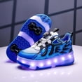 thumbnail image 1 of Kids Wheels Shoes with Lights Rechargeable Roller Skates Shoes Retractable Wheels Shoe LED Flashing Sneakers for Girls Boys Gift, 1 of 24