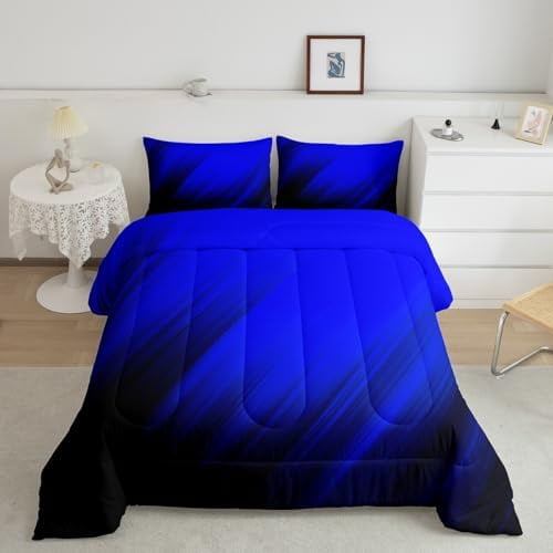 Kids White Comforter Set Vintage Abstract Bedding Set Queen Size for Boys Girls Teens Bedroom Decor Modern Grunge Art Comforter Ombre Duvet Set with 2 Pillow Case Walmart