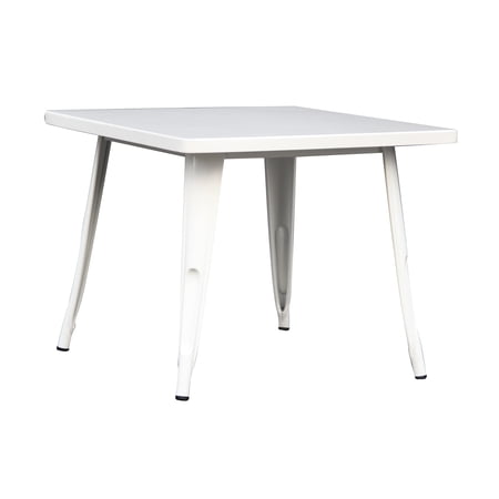 Kids White Metal Activity Table, Glossy Painted Finish