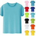 thumbnail image 1 of Kids White T Shirt Boys Basic Plain T Shirts 5-16 Years Kids Cotton Summer Tops Crewneck Short Sleeve Tees, 1 of 8