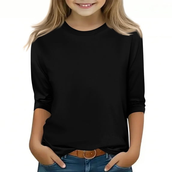Kids White Tee Shirts Plain Kids T Shirts for Boys Toddler Girl Shirt Toddler Clothes on Sale Toddler White Long Sleeve Shirt