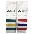 thumbnail image 1 of Kids Wholesale Unisex Cotton Quarter Ankle Socks - Striped Sport Ankle Socks For Kids - 6-8 - Assorted - 48 Pack, 1 of 5