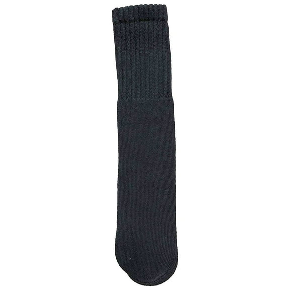 Kids Wholesale Unisex Cotton Tube Socks - Black Tube Socks For Kids - 6-8 - 48 Pack