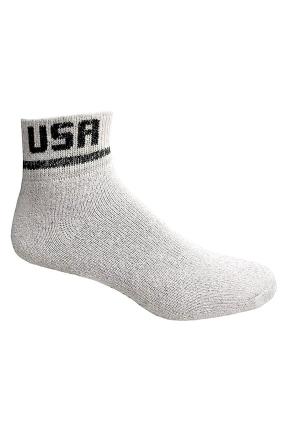 Kids Wholesale Unisex Cotton Tube Socks - White USA Tube Socks For Kids - 6-8 - 48 Pack