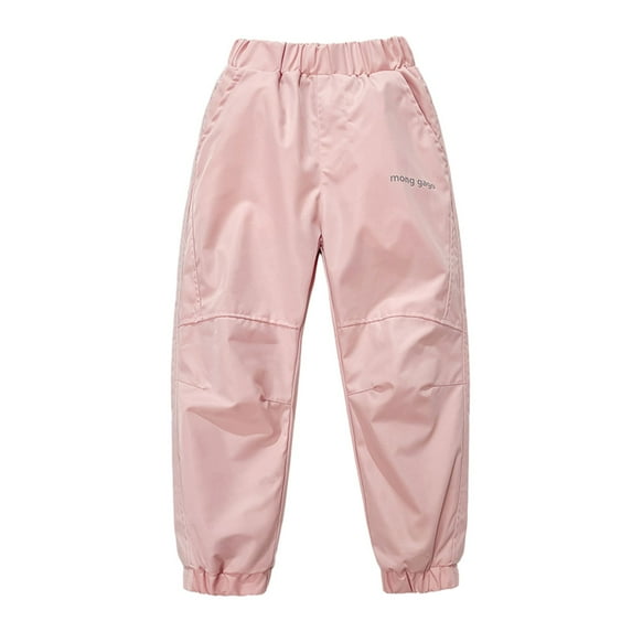 Kids Windproof Hiking Pants Outdoor Sports Trousers For Boys Girls With Elastic For Play Oversized Sweatpants Basic Comfortable Pants Crewneck Casual Trousers