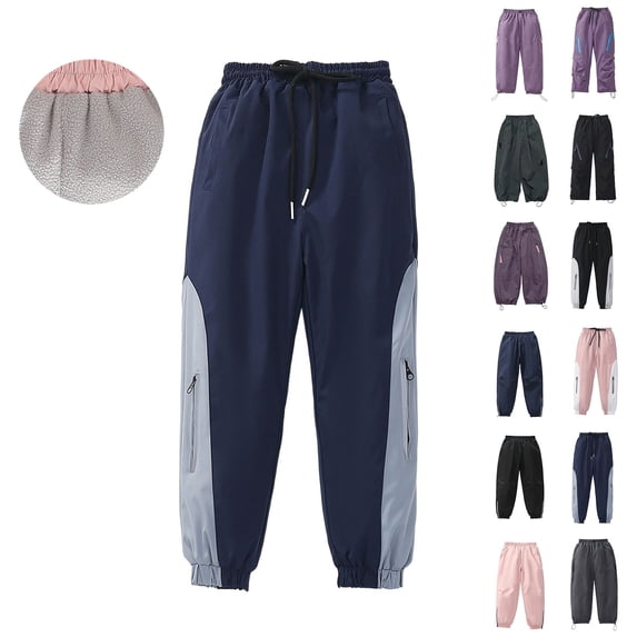 Kids Windproof Waterproof Pants Girls Hiking Pants Warm Lined Winter Clothes Snow Pants Girls Size 2-13 Years