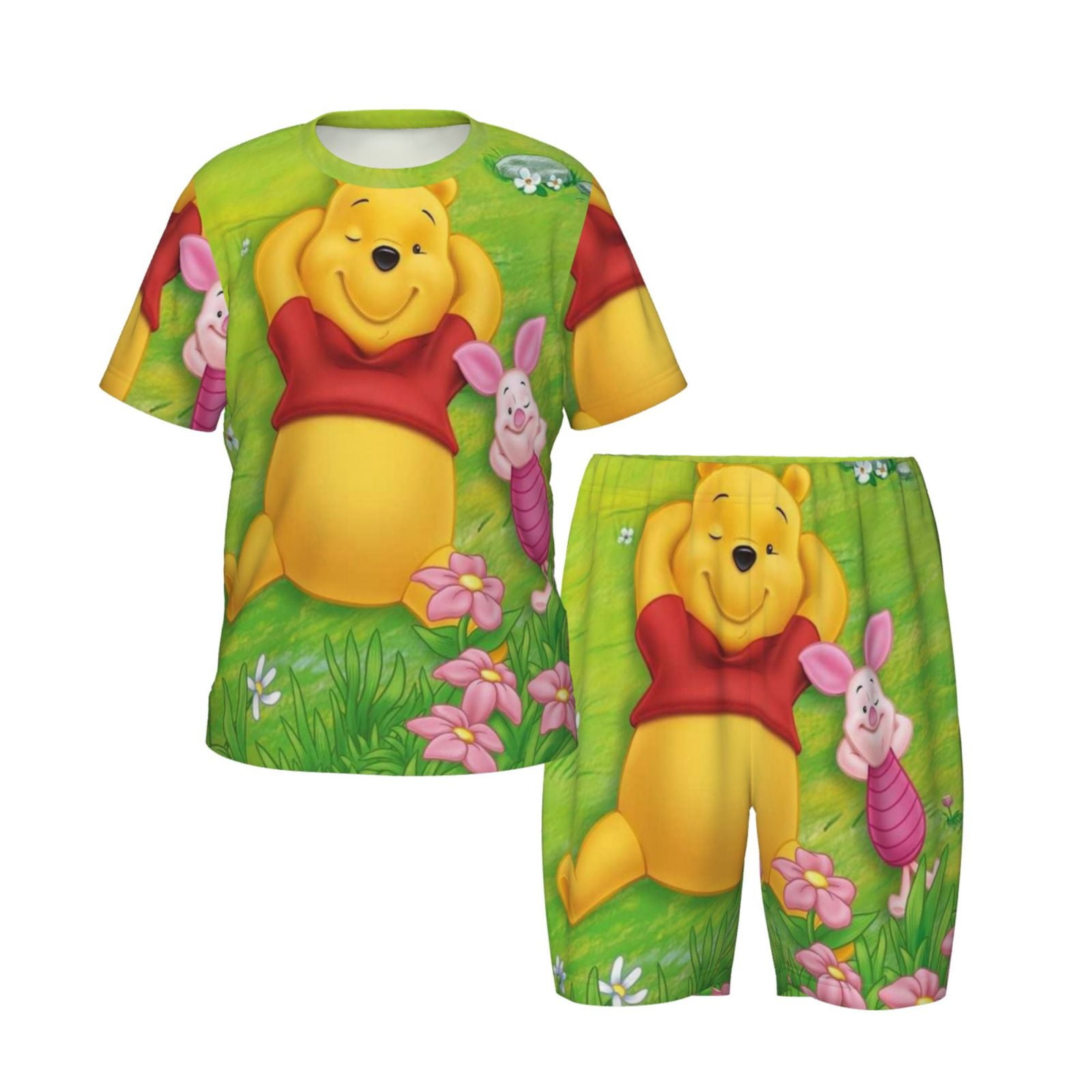 Kids Winnie The Pooh Pajama Set Kids Cartoon Tee Shirt And Short Set ...