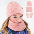 thumbnail image 1 of Kids Winter Beanie Hat Scarf Gloves Set Kids Winter Hat Gloves Scarf Set,Girls Toddler Winter Hat Beanies with Pom Neck Warmer Gaiter Mittens Fleece Lined Set Christmas Gift for Kids, 1 of 3