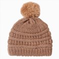 thumbnail image 1 of Kids Winter Beanie Hat Toddler Infant Baby Boys Girls Knitted Cap Elastics Winter Warm Hat Winter Hat,One Size,A121-Coffee, 1 of 4