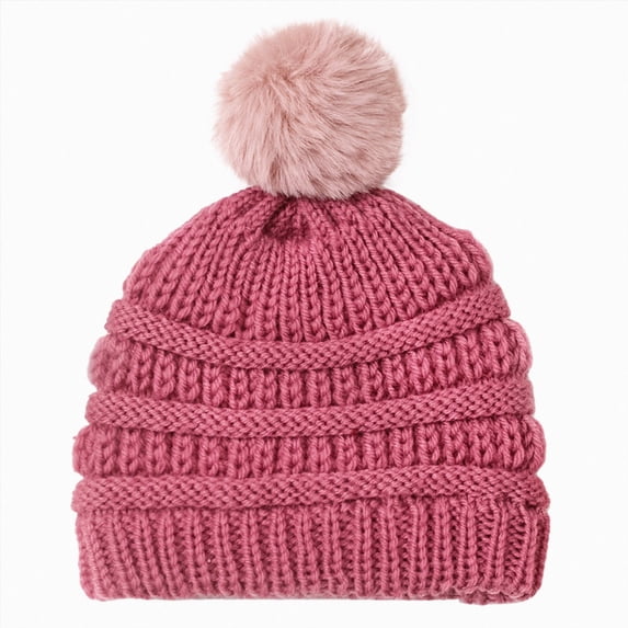Kids Winter Beanie Hat Toddler Infant Baby Boys Girls Knitted Cap Elastics Winter Warm Hat Winter Hat,One Size,A121-Watermelon Red