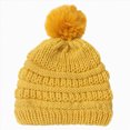 thumbnail image 1 of Kids Winter Beanie Hat Toddler Infant Baby Boys Girls Knitted Cap Elastics Winter Warm Hat Winter Hat,One Size,A121-Yellow, 1 of 4