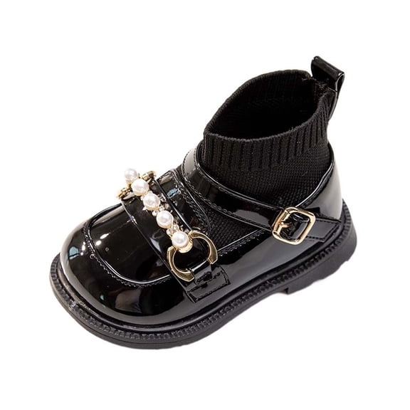 Kids Winter Boots Girls Autumn Winter Cozy Lined Ankle Booties Soft Sole Toddler Kids Fashion Footwear Warm Casual Shoes for and Toddlers Kids Boots Girls Black 12 Months-18 Months