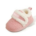 thumbnail image 1 of Kids Winter Boots Winter Girls Indoor Slippers Warm Lined Booties Easy on Design Soft Sole Cozy Home Floor Footwear Boots for Toddler Girl Pink 16.5, 1 of 4