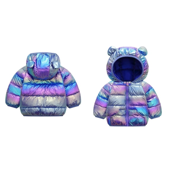 Kids Winter Coat,Baby Boys Puffer Coat Cute Bear Ear Hooded Jacket Lightweight Puffer Jacket for Baby Boys Warm Outerwear Winter Baby Girl Clothes