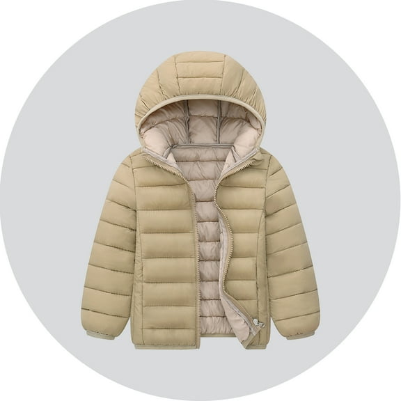Kids Winter Coat,Baby Boys Puffer Coat Hooded Jackets with Pockets Thicken Windproof Zipper Warm Outwear for Kids Baby Puffer Jacket Kids Baby Girl Clothes Winter