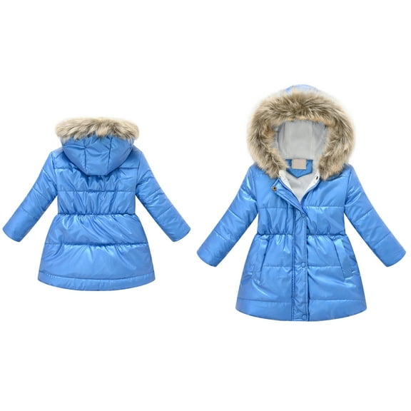 Kids Winter Coat,Baby Boys Puffer Coat Mid-length Hooded Jacket Lightweight Puffer Jacket For Kids Baby Girls Outerwear Coats Warm Thick Clothes