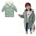 thumbnail image 1 of Kids Winter Coat,Baby Boys Puffer Coat Mid-length Hooded Jacket Long Sleeve Light Winter Coats For Kids Baby Girls Kids Winter Jacket Baby Girl Winter Clothes, 1 of 9