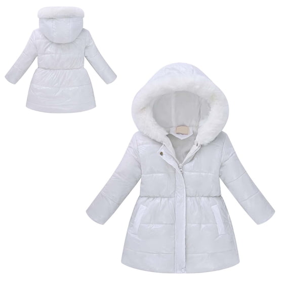 Kids Winter Coat,Baby Boys Puffer Coat Mid-length Hooded Jacket Windproof Down Jacket For Kids Winter Down Jacket