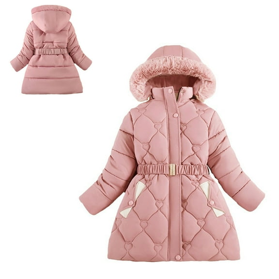 Kids Winter Coat,Baby Boys Puffer Coat Mid-length Hooded Jacket Zipper Up Down Coats For Kids Puffer Jacket Baby Winter Coat