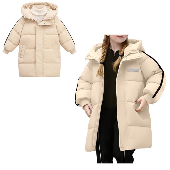 Kids Winter Coat,Baby Boys Puffer Coat Mid-length Jackets Long Sleeve Light Winter Coats For Baby Girls Child Down Jacket Baby Winter Clothes