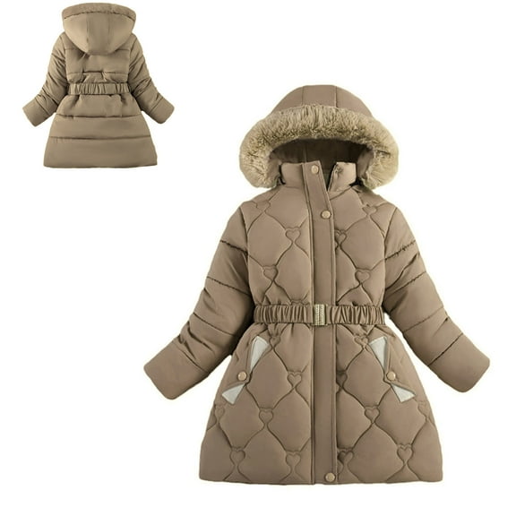 Kids Winter Coat,Baby Boys Puffer Coat Mid-length Jackets Thicken Windproof Zipper Warm Outwear For Baby Girls Winter Warm Outerwear