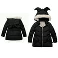 thumbnail image 1 of Kids Winter Coat,Baby Girls Puffer Coat Baby Hoodie with -Shaped Zipper Windproof Jacket Outwear 1-2 Years, 1 of 3