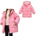 thumbnail image 1 of Kids Winter Coat,Baby Girls Puffer Coat Baby Mid-length Hoodie with Zipper Windproof Jacket Outwear For Kids Baby Kids Winter Jacket Little Boys Girls Clothes, 1 of 5