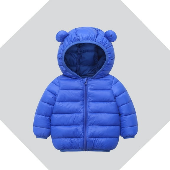 Kids Winter Coat,Baby Girls Puffer Coat Cute Bear Ear Hooded Jackets with Pockets Windproof Down Jacket for Baby Girls Warm Outerwear Baby Clothes