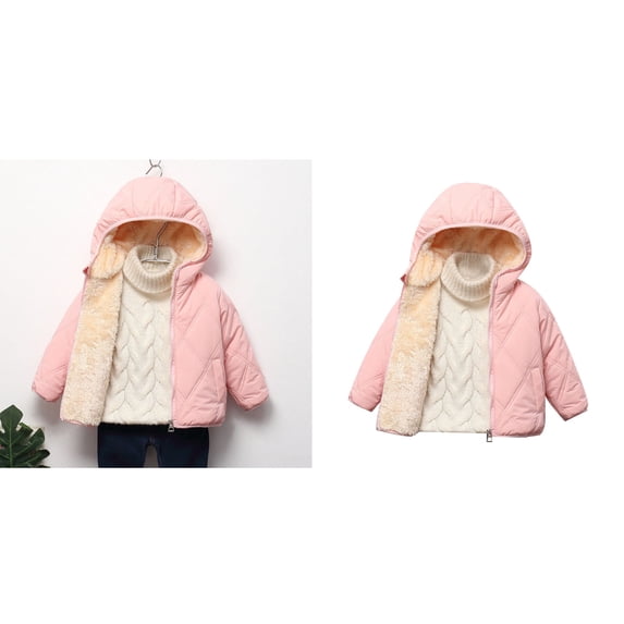 Kids Winter Coat,Baby Girls Puffer Coat Hooded Jacket Zipper Windproof Jacket Outwear for Baby Girls Warm Outerwear Baby Boy Clothes