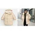thumbnail image 1 of Kids Winter Coat,Baby Girls Puffer Coat Mid-length Hooded Jacket Long Sleeve Light Winter Coats For Kids Boys Winter Jacket Little Boys Girls Clothes, 1 of 5