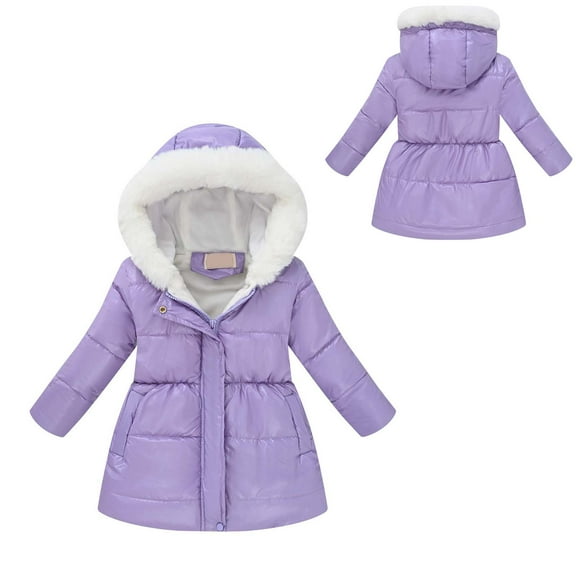 Kids Winter Coat,Baby Girls Puffer Coat Mid-length Hooded Jacket Windproof Down Jacket For Kids Baby Baby Boy Jacket Winter Baby Girl Clothes