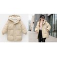 thumbnail image 1 of Kids Winter Coat,Baby Girls Puffer Coat Mid-length Hooded Jacket Zipper Windproof Jacket Outwear For Kids Baby Winter Down Coat Baby Winter Coat, 1 of 5
